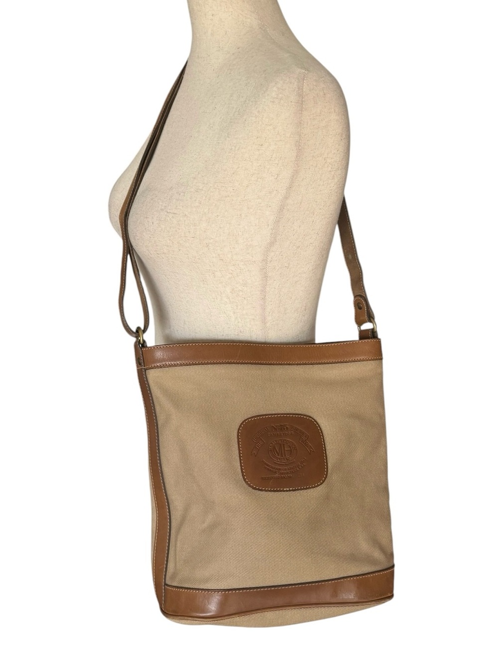 Ghurka Original No 75 The Cambridge Bucket Bag Limited Edition Leather & Canvas